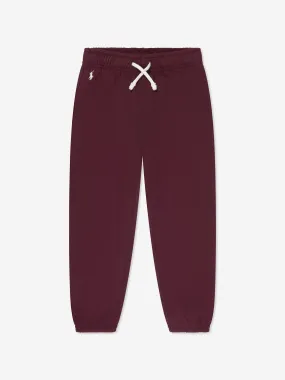 Ralph Lauren Girls Logo Joggers in Red