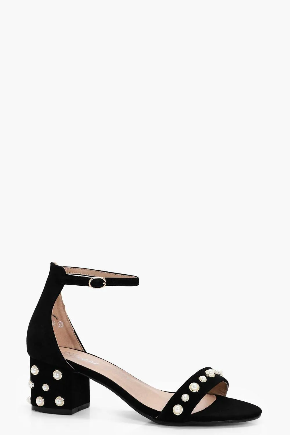 Rebecca Pearl Detail Low Block Heel