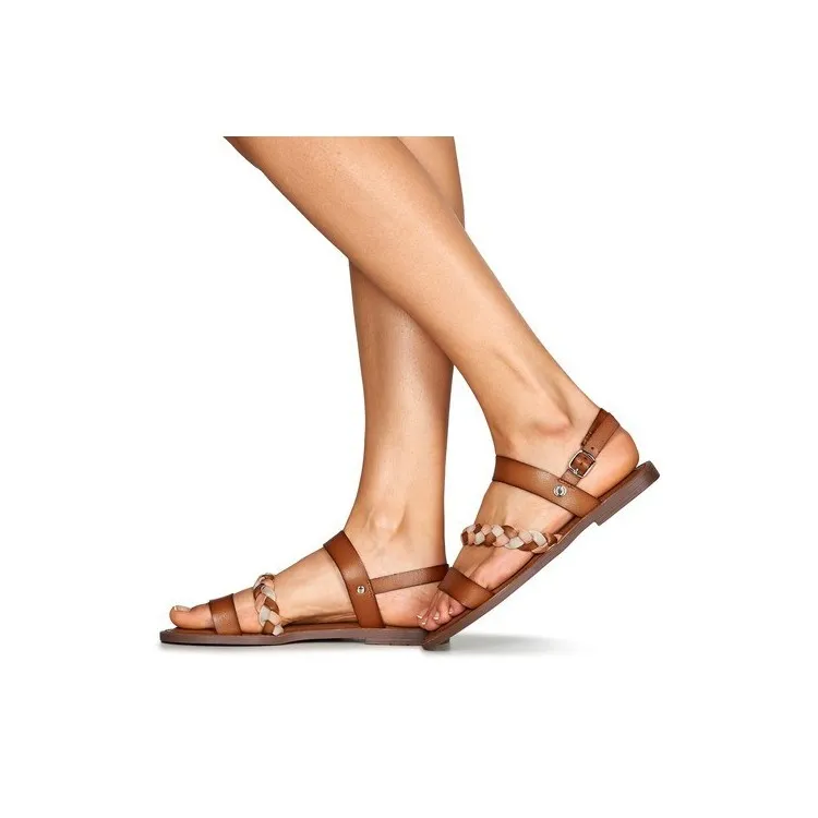 Woven Leather Flat Sandals