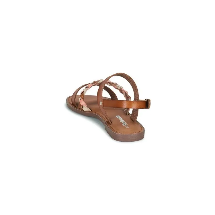 Woven Leather Flat Sandals