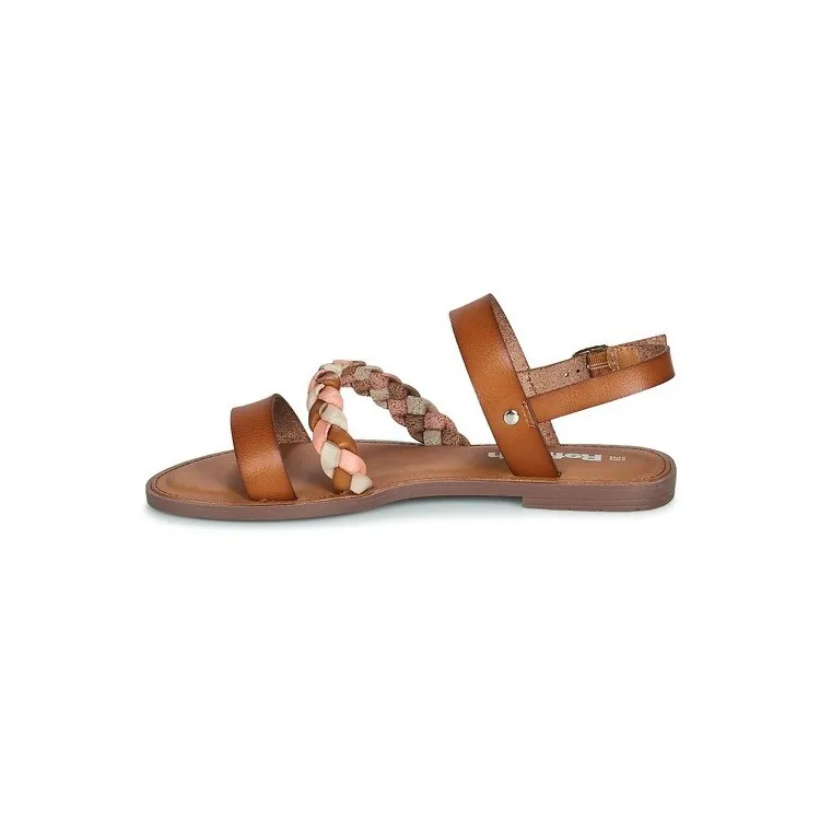 Woven Leather Flat Sandals