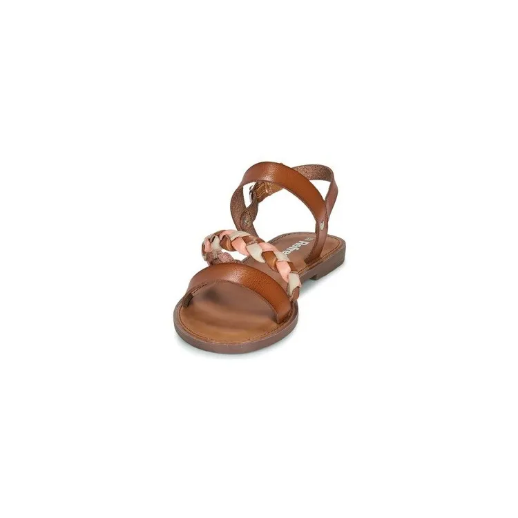 Woven Leather Flat Sandals