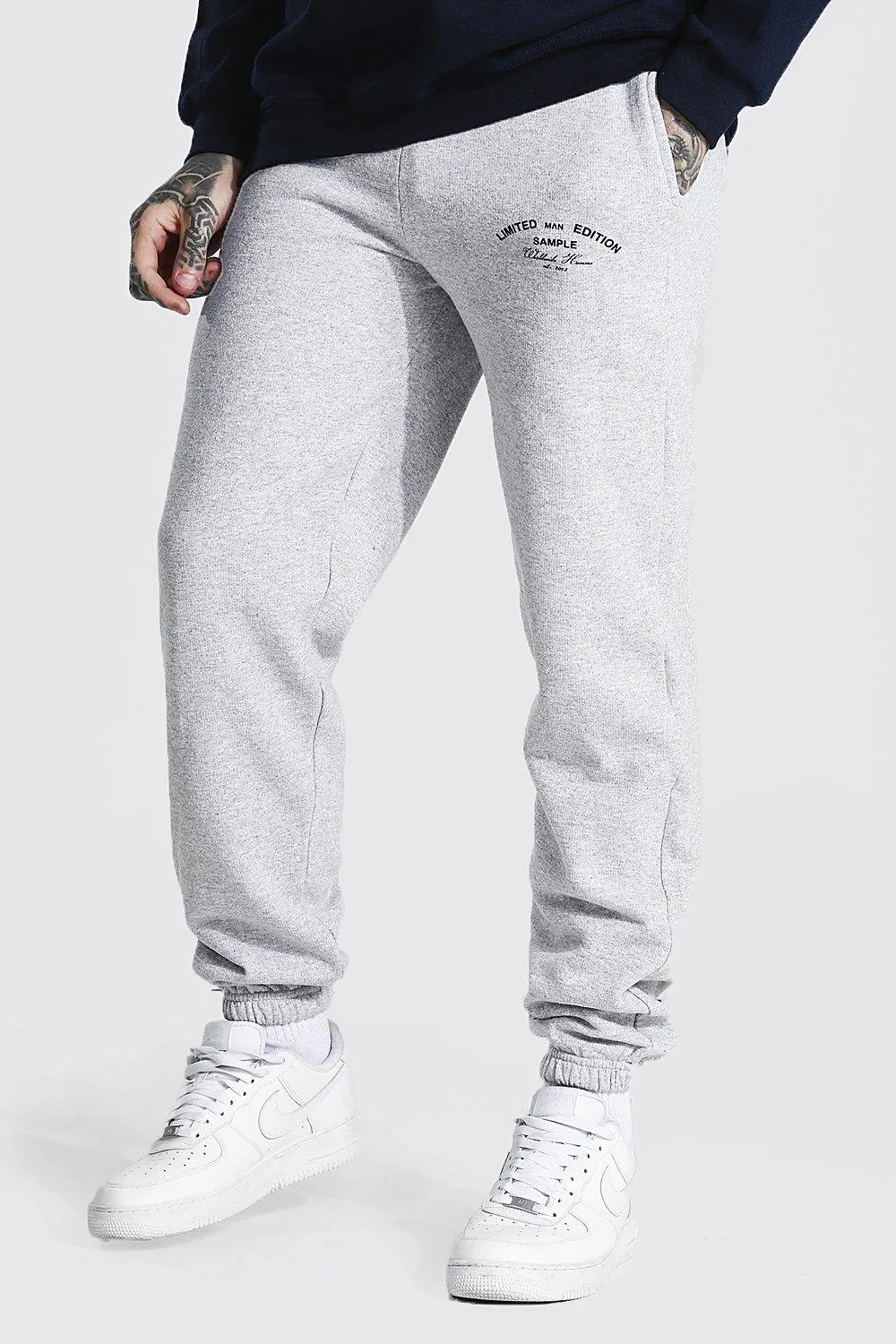 Regular Limited Edition Print Joggers | boohooMAN UK