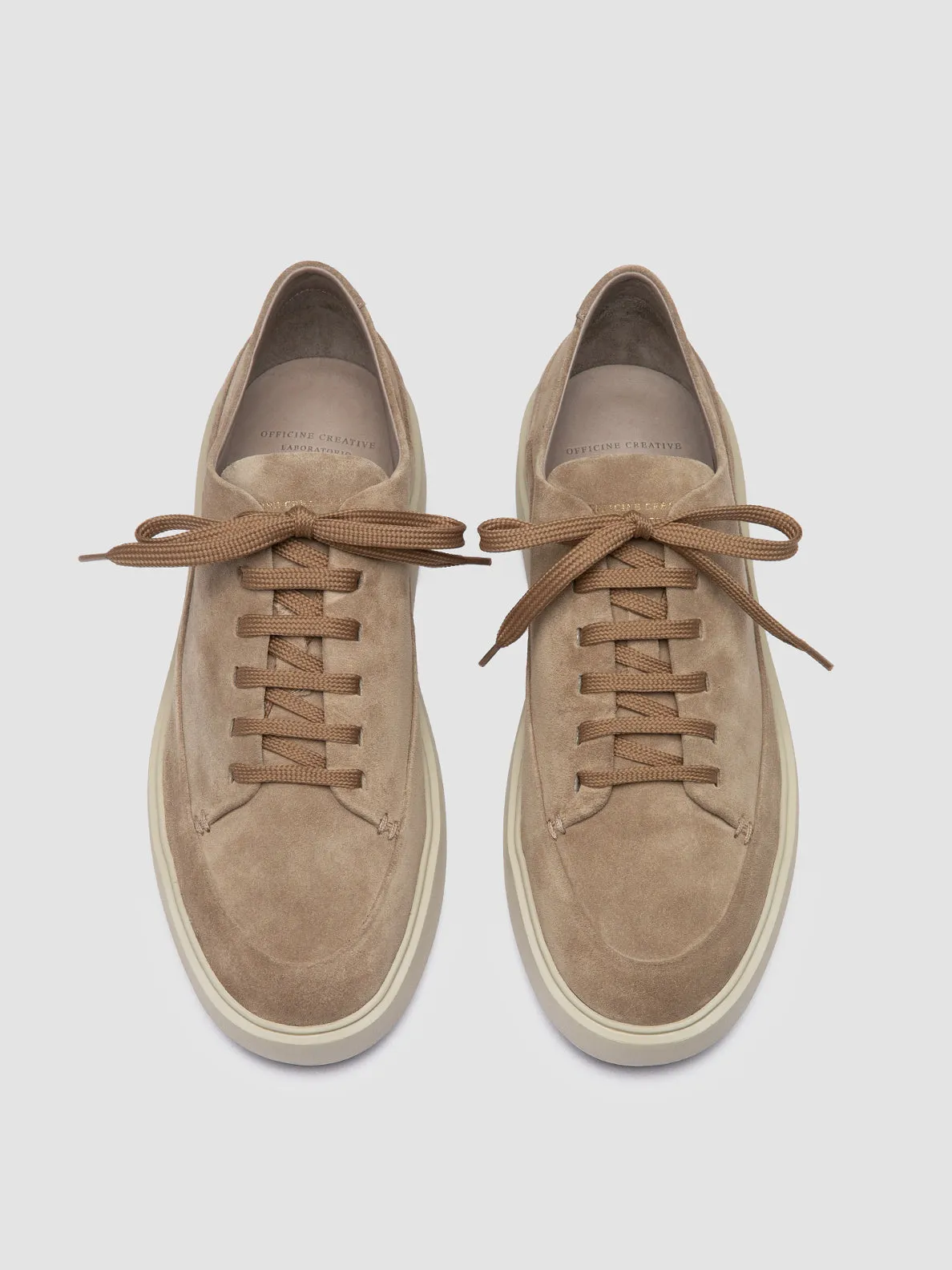 RELEASE 001 - Taupe Suede Low Top Sneakers