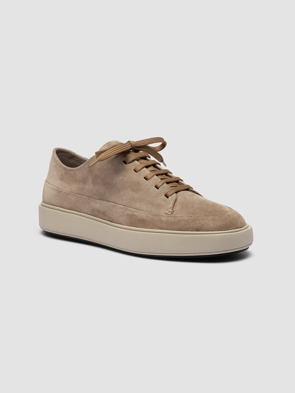 RELEASE 001 - Taupe Suede Low Top Sneakers