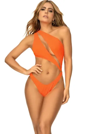 One Shoulder Ribbed Monokini