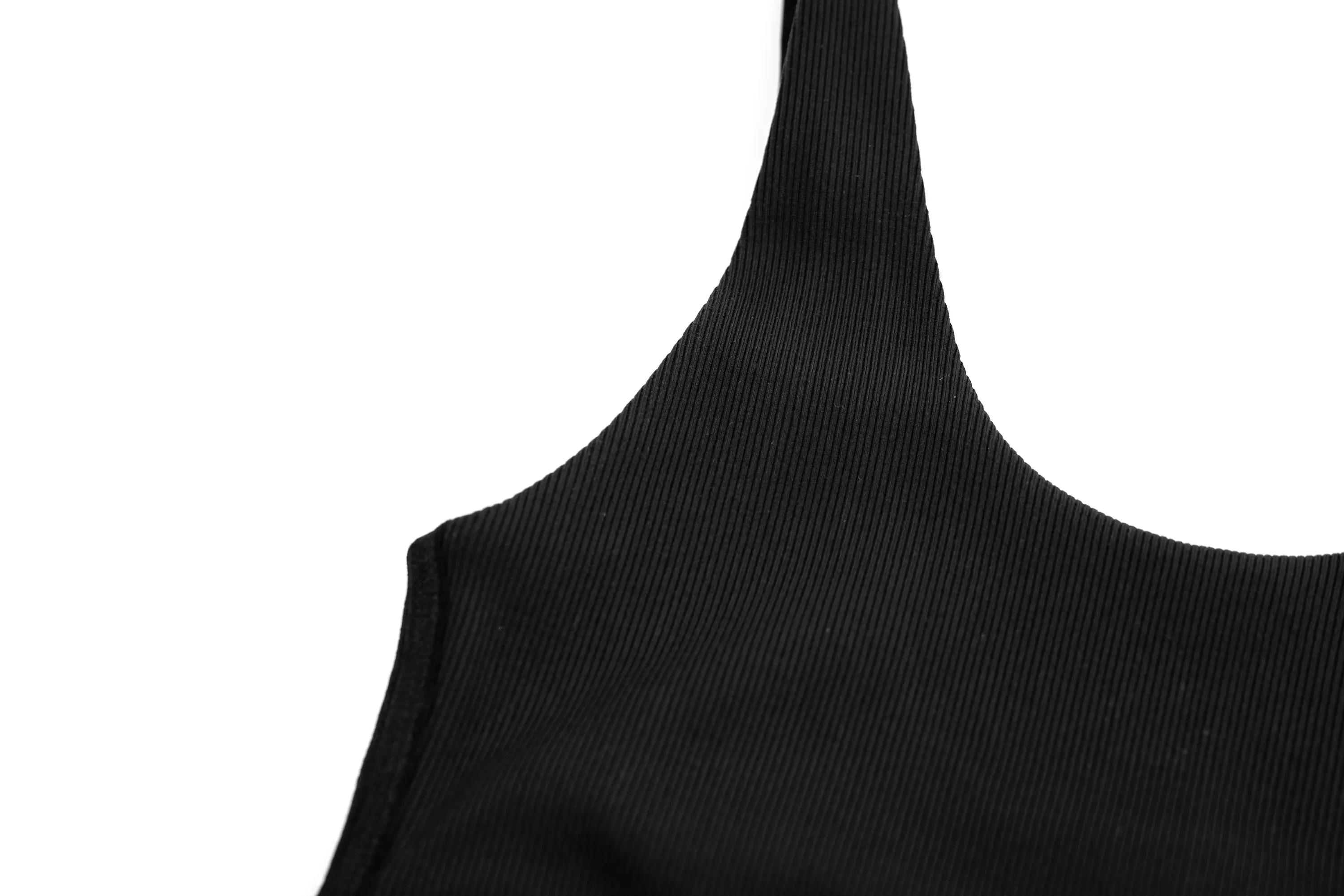 Ribbed Yoga Bra - Black