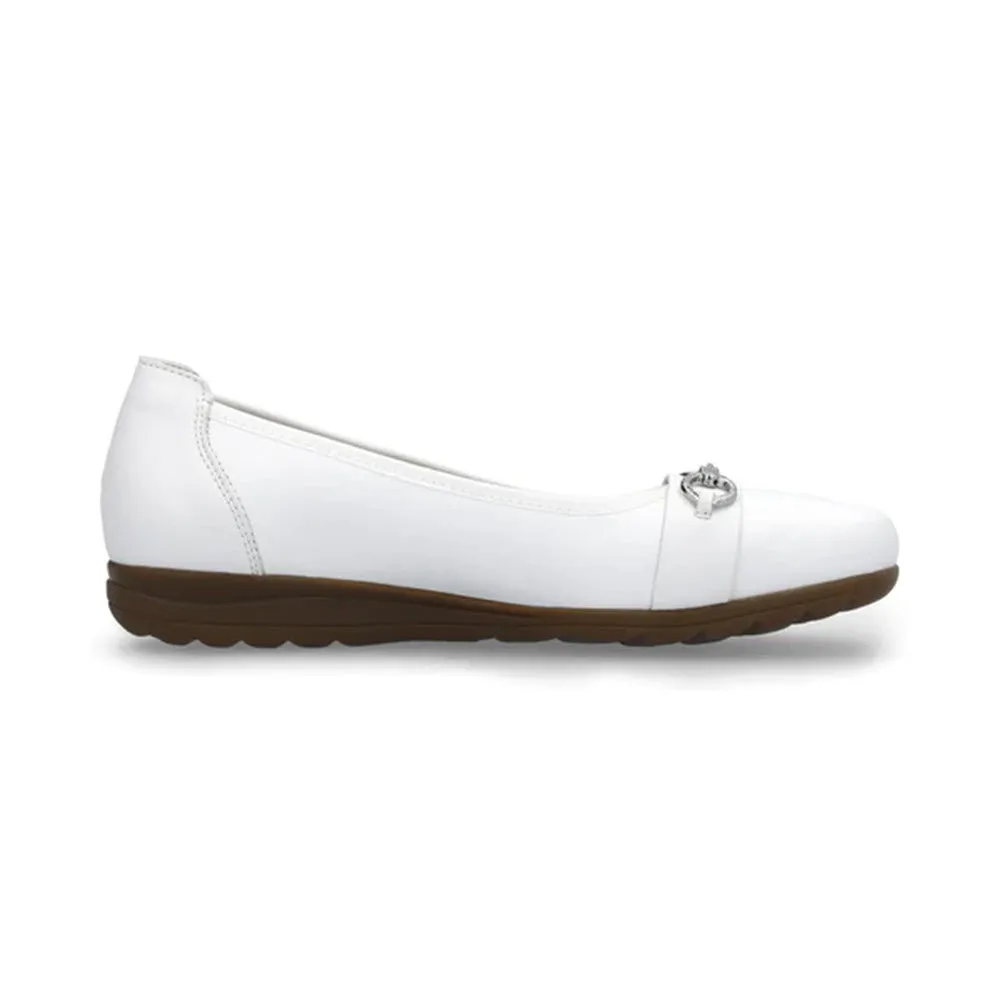 RIEKER BALLET FLAT WHITE - WOMENS