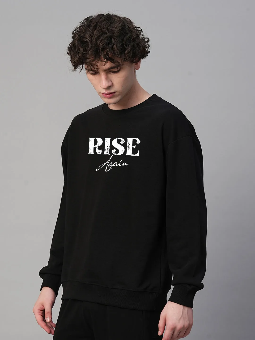 Rise Again Men Drop Shoulder Premium Terry Sweatshirt