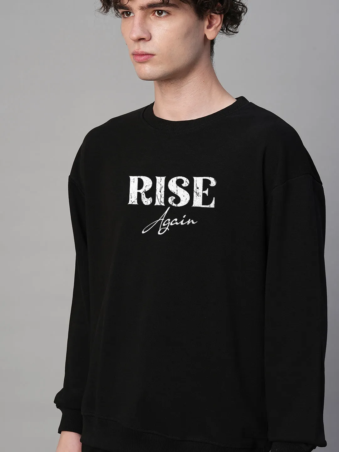 Rise Again Men Drop Shoulder Premium Terry Sweatshirt