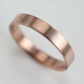 Rose Gold Flat Band 14k, 4x1.5mm