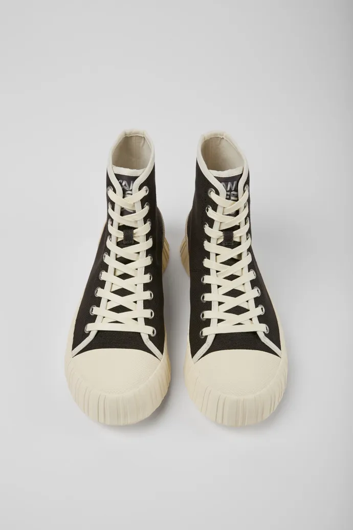 Roz Black recycled cotton sneakers