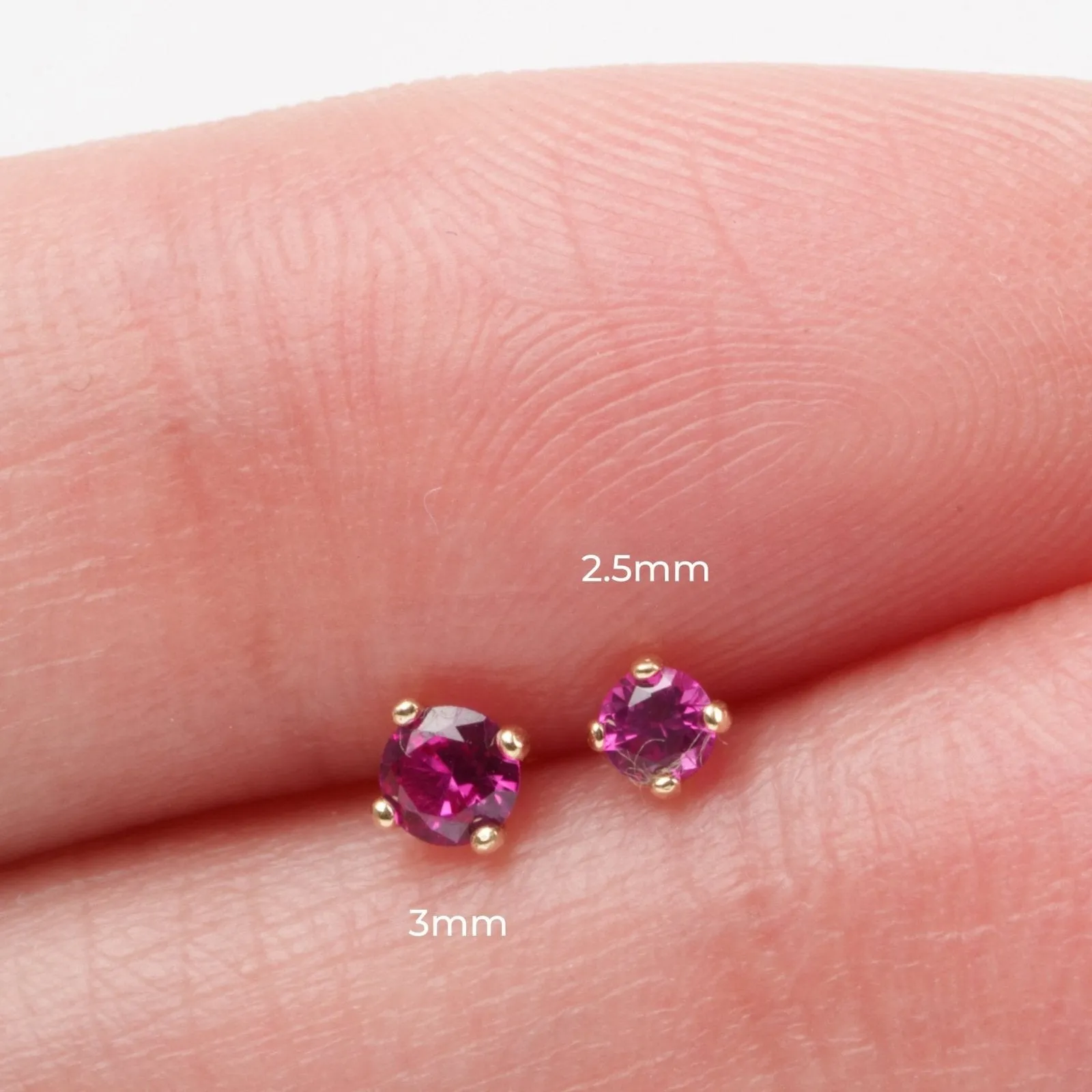 Ruby Cartilage Flat Back Earring