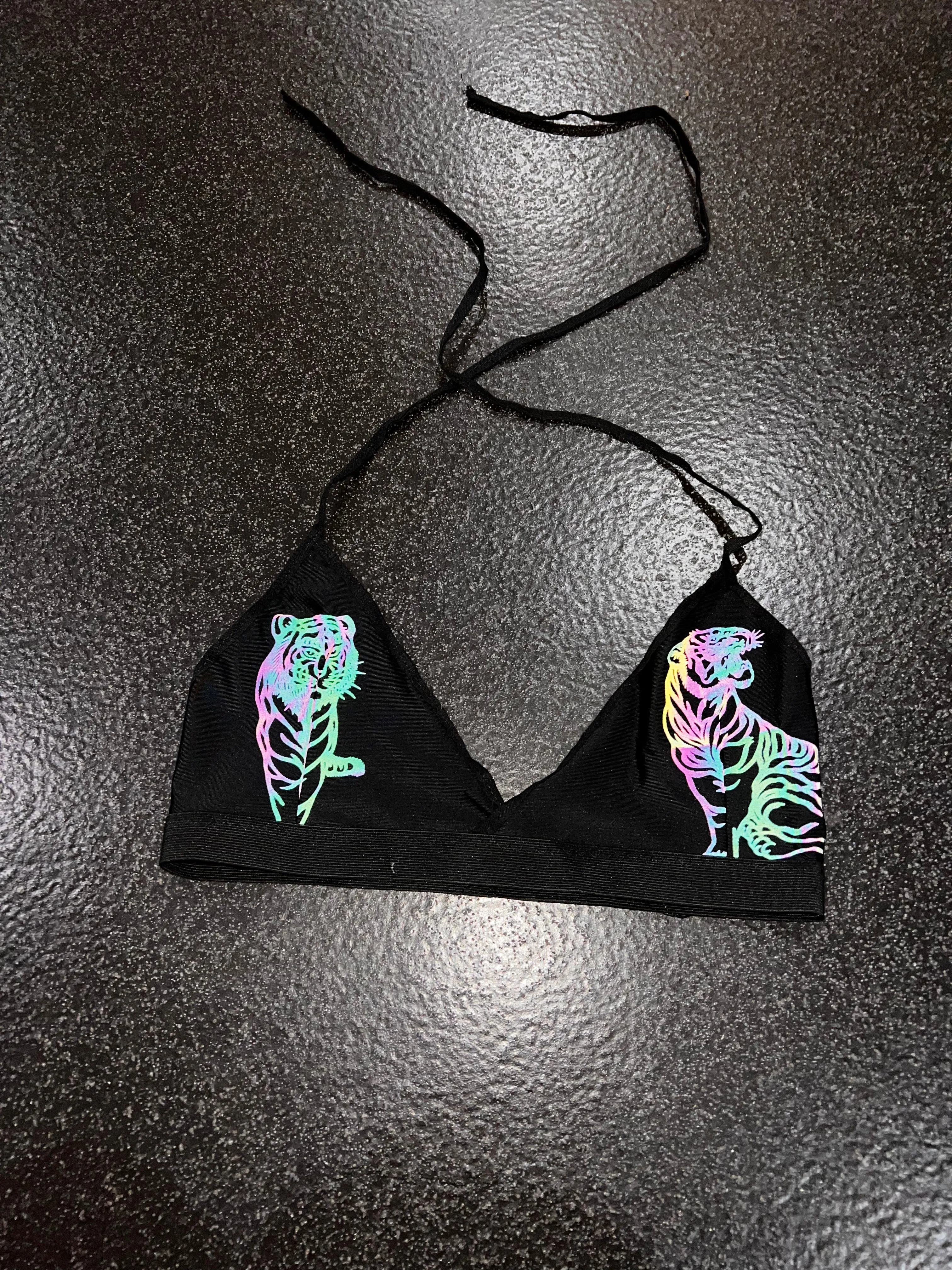 Sample Sale - Crossover Halter Bra - Cosmic Tiger (2)