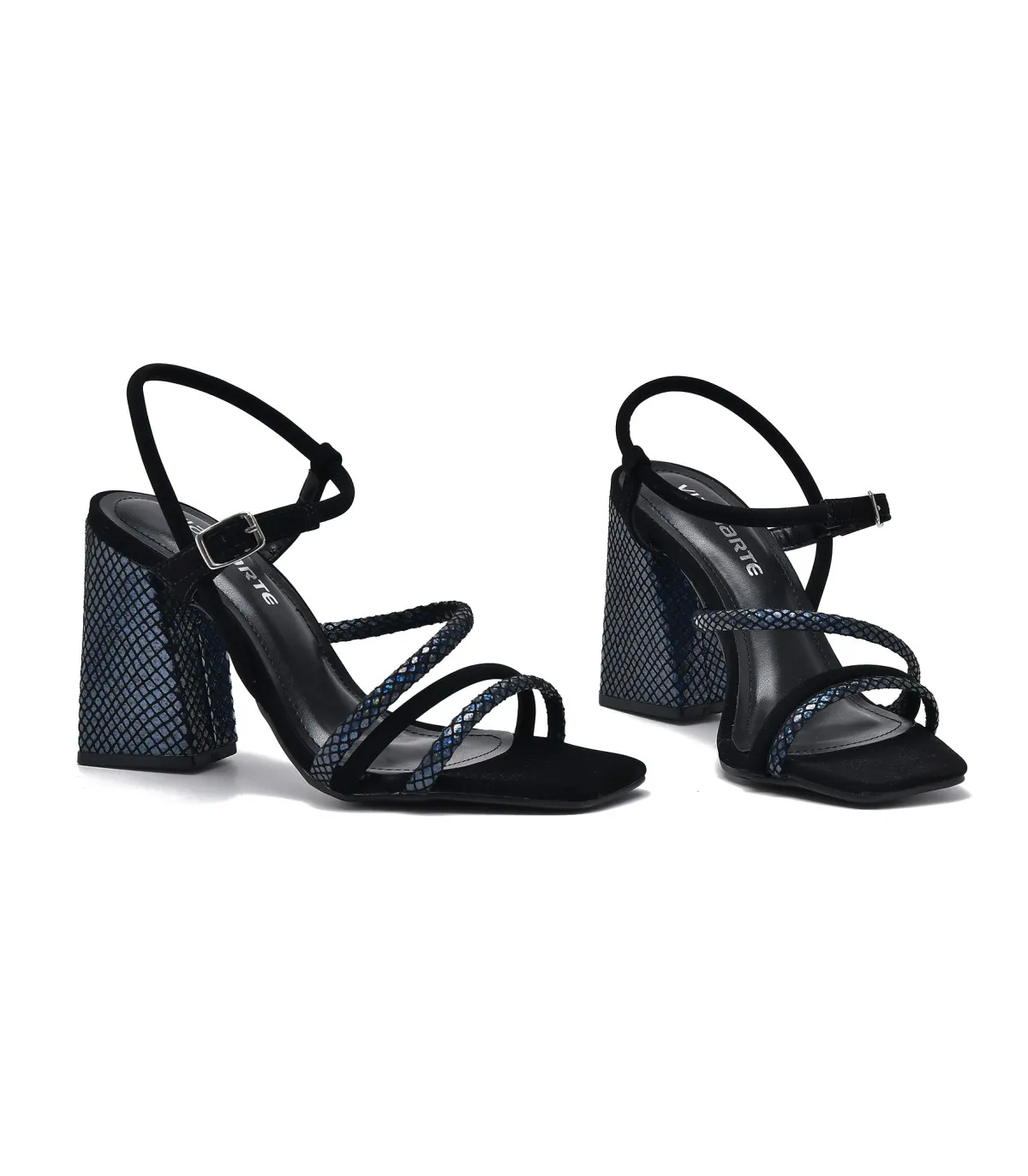 Sandal with Heel by VIA MARTE-Black