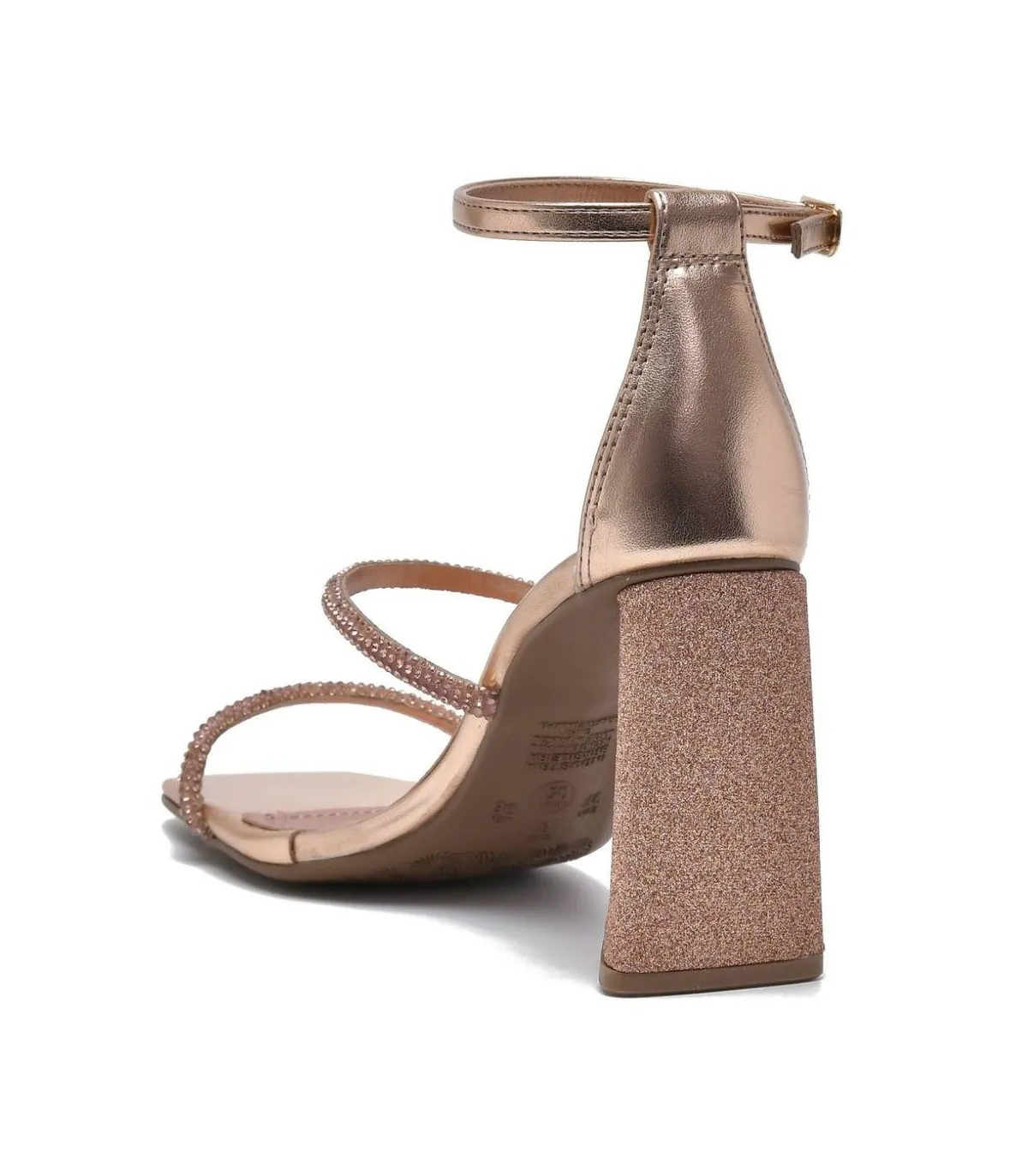 Sandal with Heel by VIA MARTE-Gold