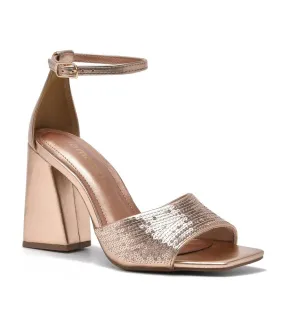 Sandal with Heel by VIA MARTE-Rose Gold