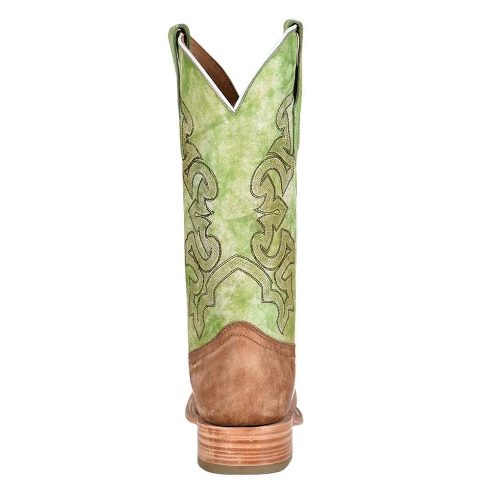 Sand/Green Embroidered Men's Boots