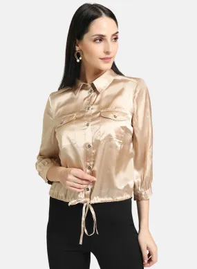 Satin Shirt With Classic Collar