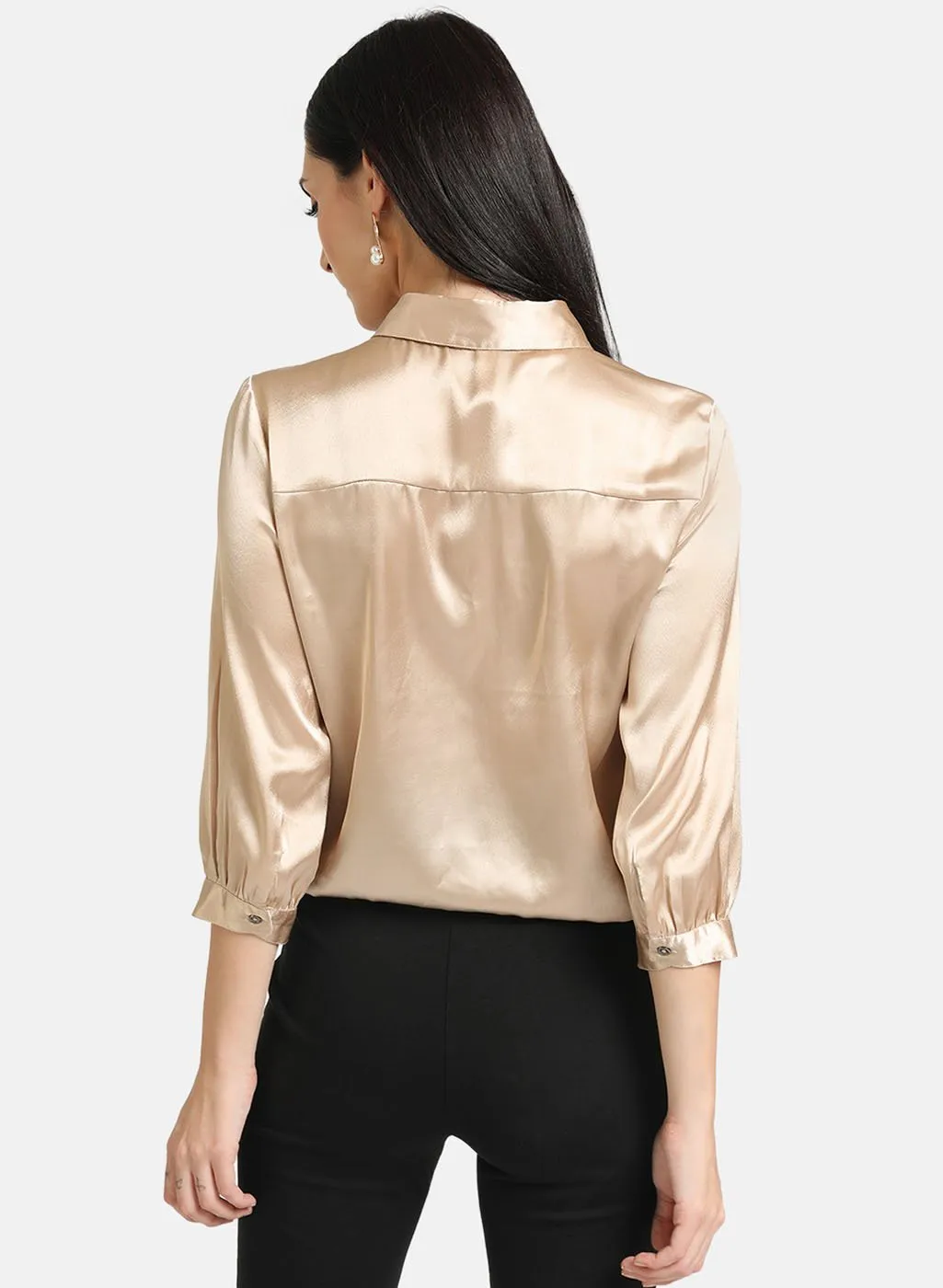 Satin Shirt With Classic Collar