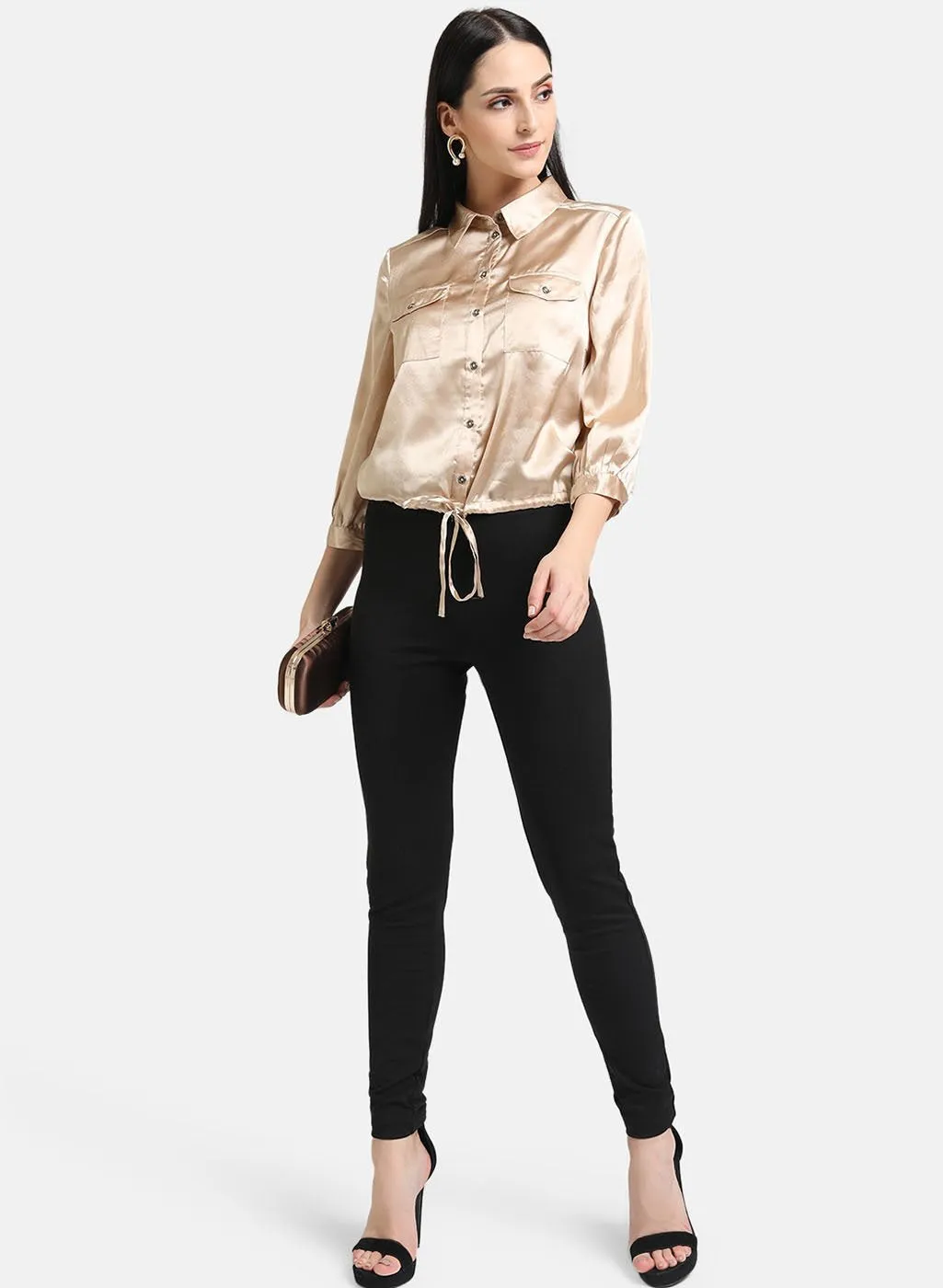 Satin Shirt With Classic Collar