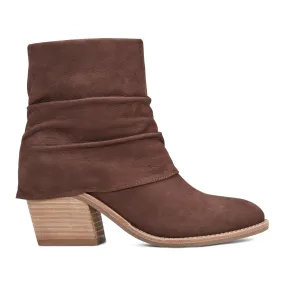 Savvy Block Heel Ruched Casual Booties