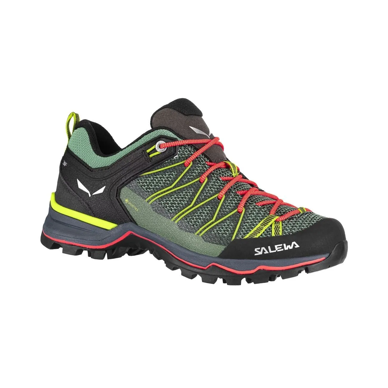 SCARPE MOUNTAIN TRAINER LITE GORETEX Donna Feld Green Fluo Coral