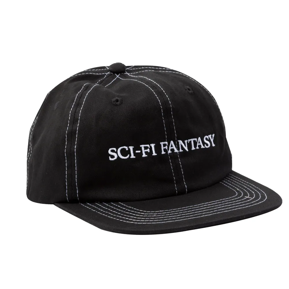 SCI-FI FANTASY FLAT LOGO HAT // BLACK