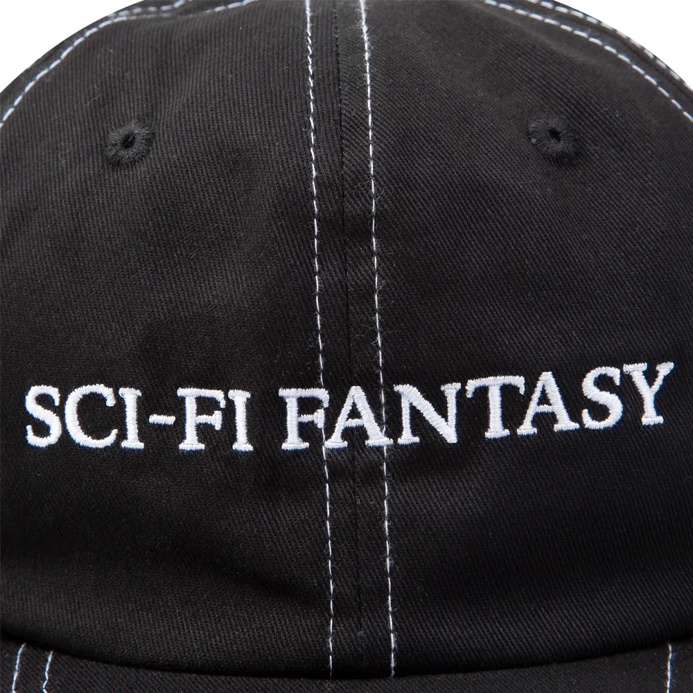 SCI-FI FANTASY FLAT LOGO HAT // BLACK