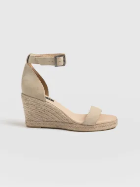 Cream Serena Espadrille Wedges