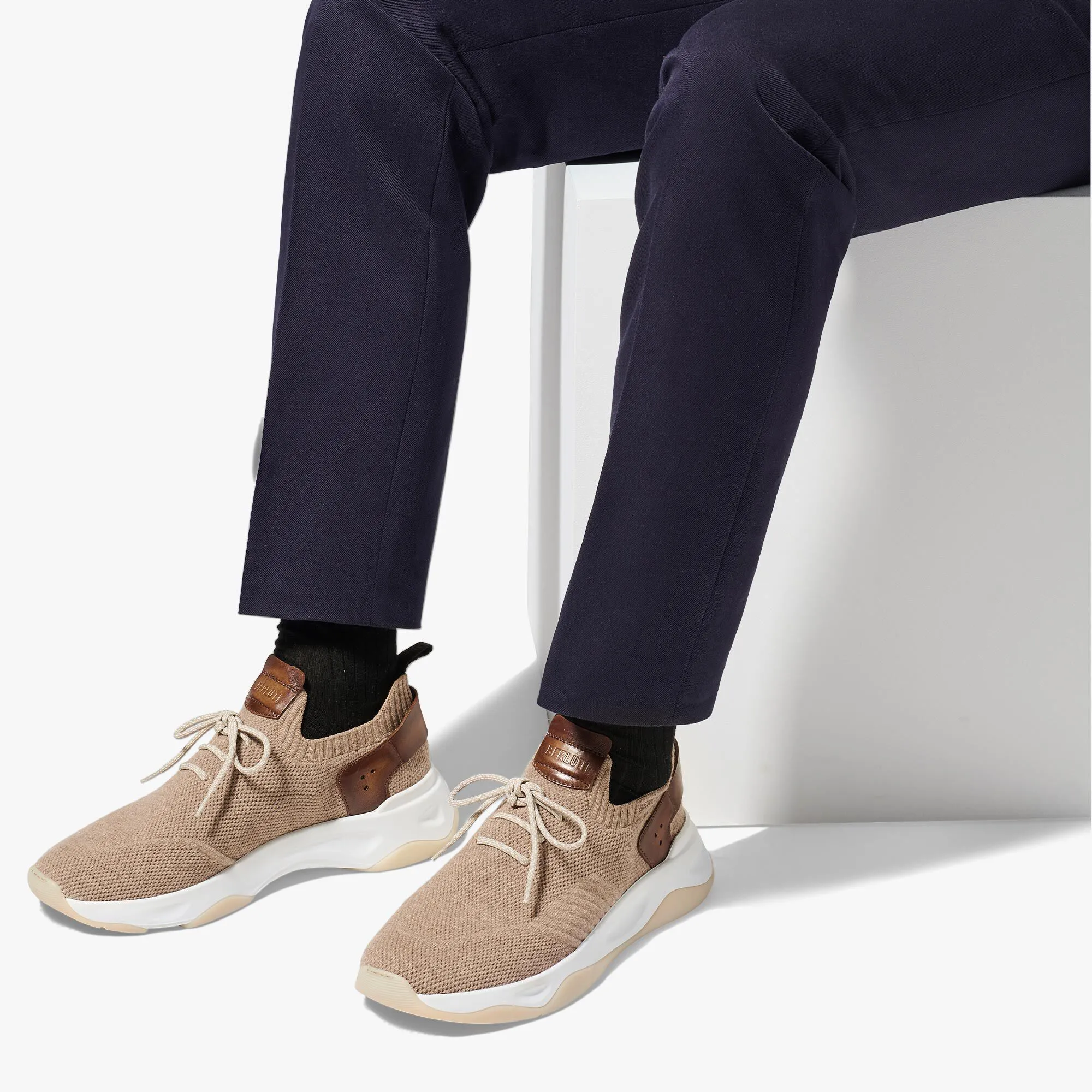 Shadow Cashmere Leather Sneaker