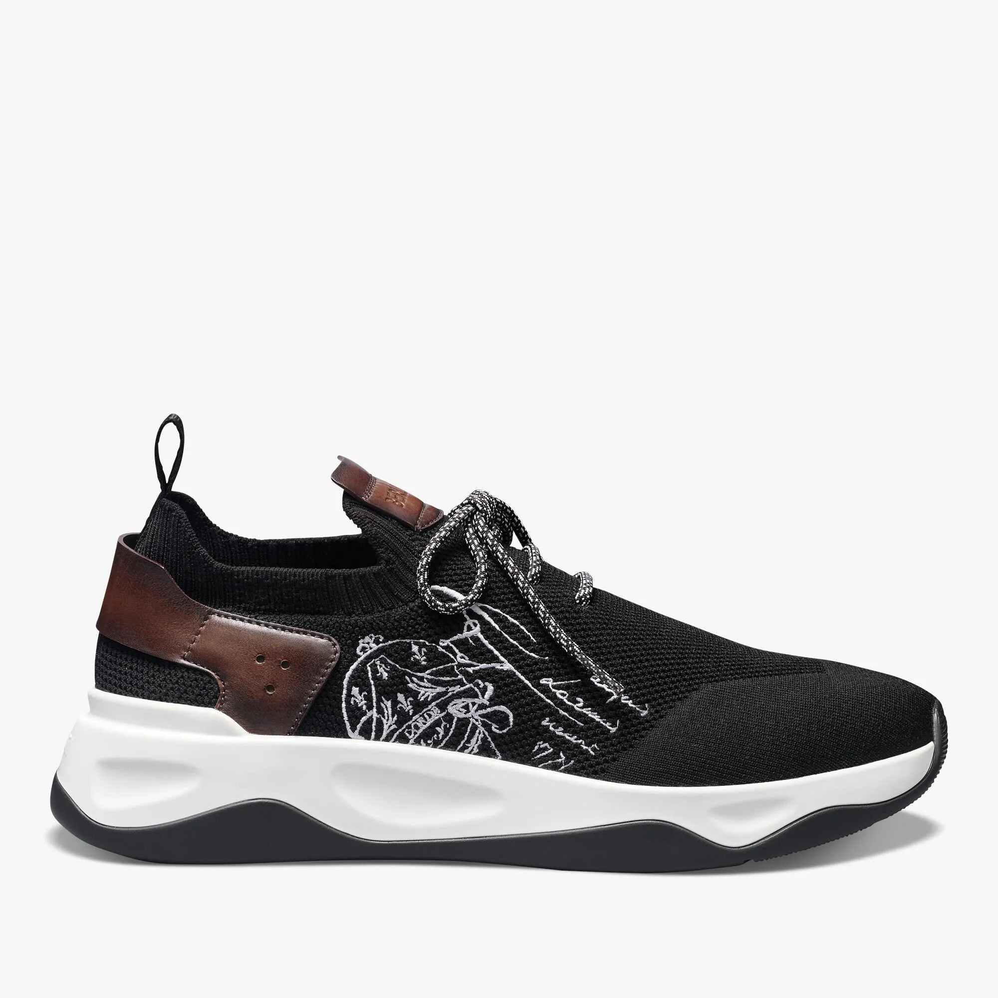 Shadow Knit Leather Sneaker