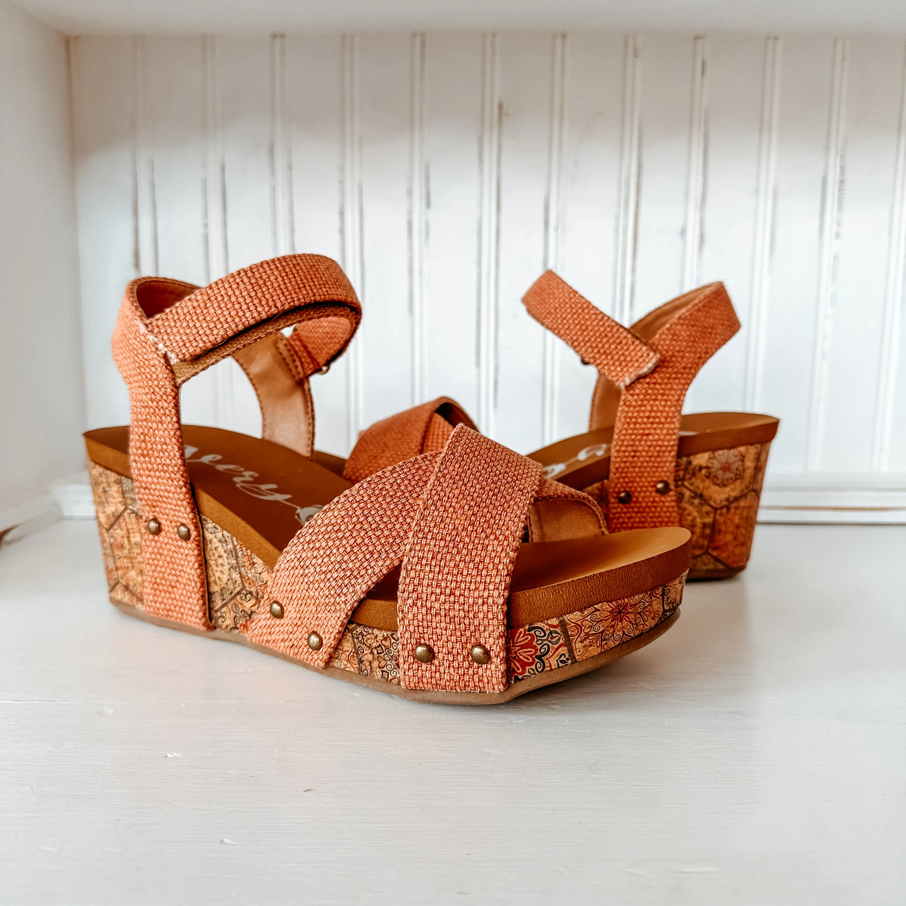 Shirley Rust Wedge Sandal