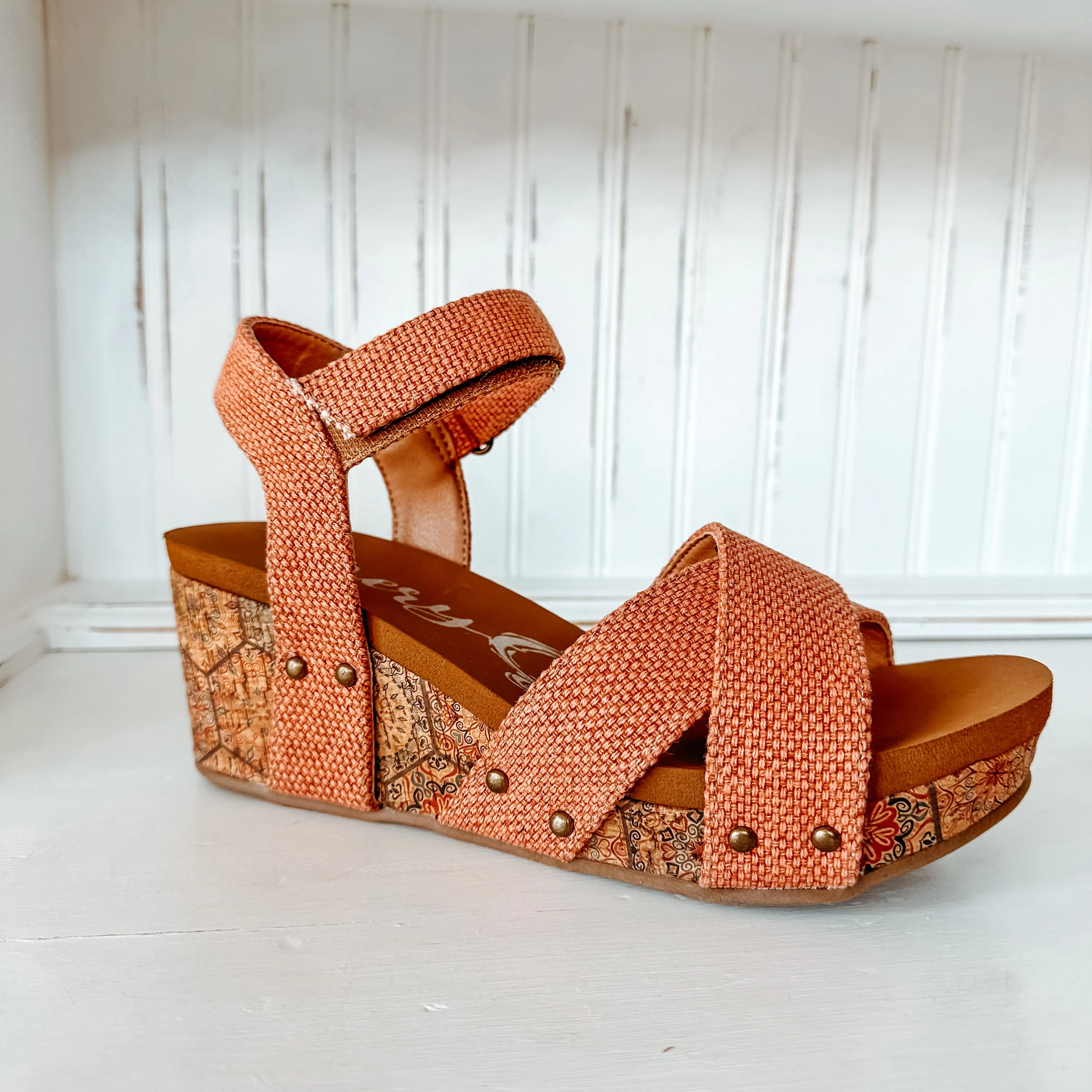 Shirley Rust Wedge Sandal