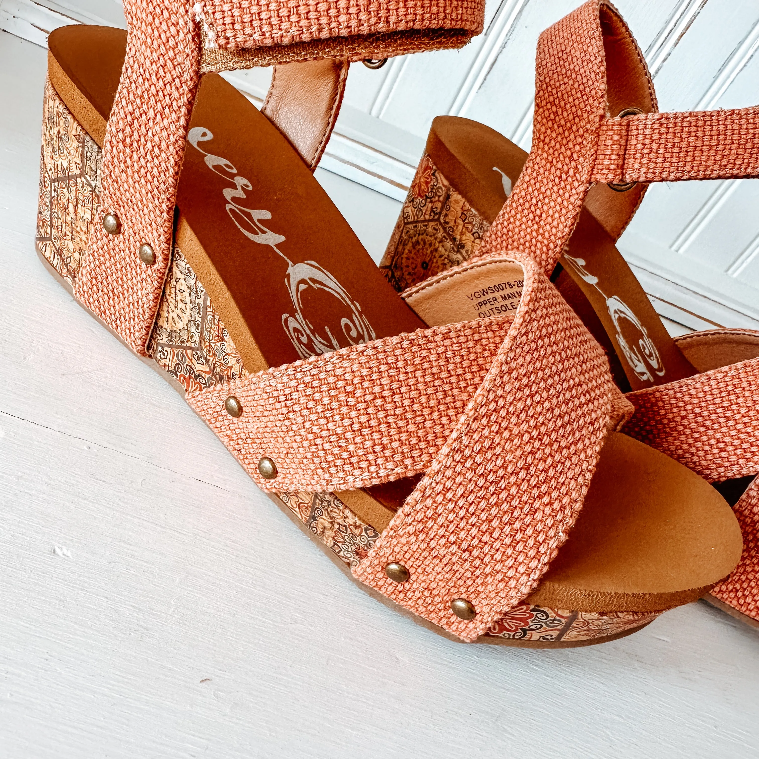 Shirley Rust Wedge Sandal