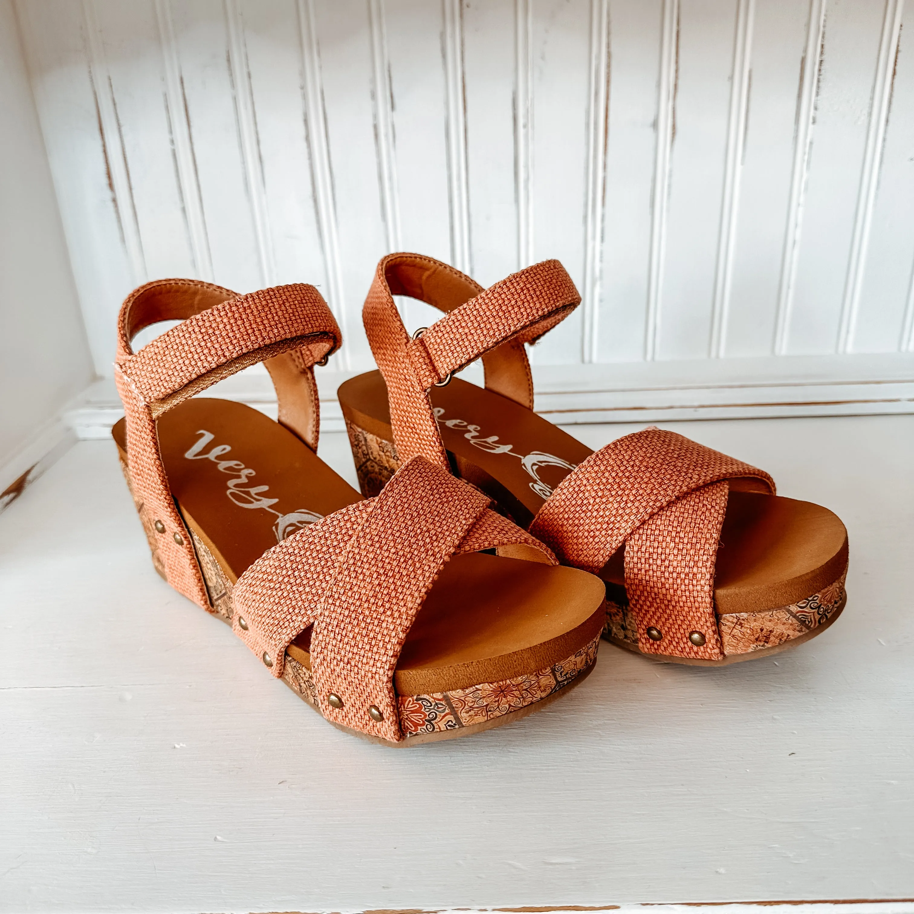 Shirley Rust Wedge Sandal