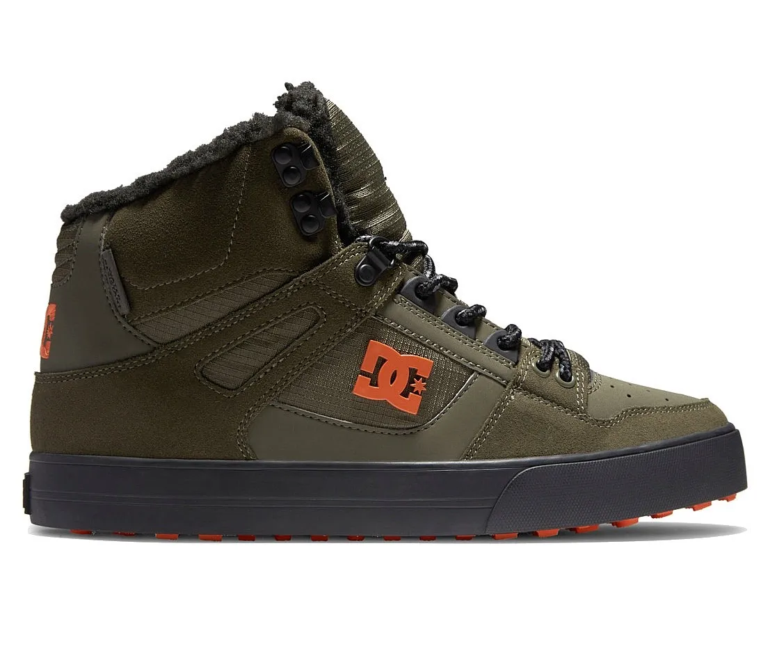 shoes DC Pure High -Top WC WNT - DOO/Dusty Olive/Orange - men´s