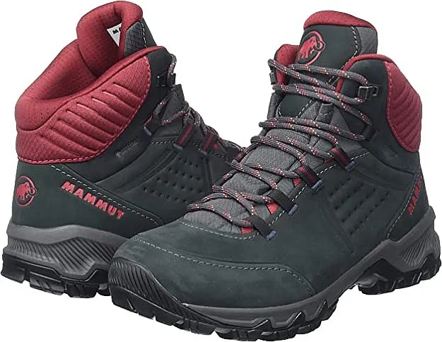 shoes Mammut Nova IV Mid GTX - Black/Blood Red - women´s