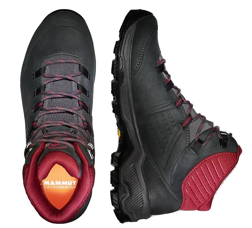 shoes Mammut Nova IV Mid GTX - Black/Blood Red - women´s