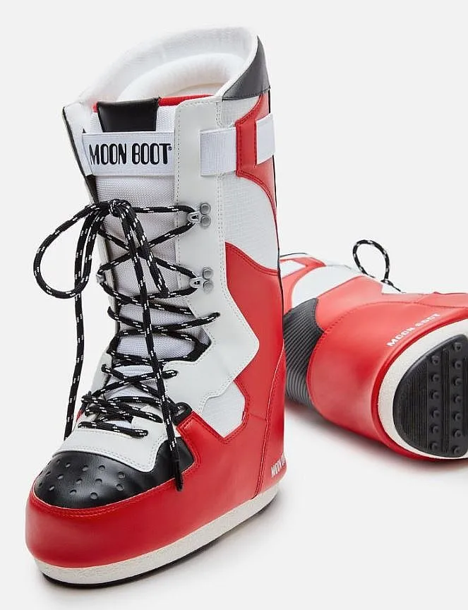 shoes Tecnica Moon Boot Icon Sneaker Hi - White/Red/Black