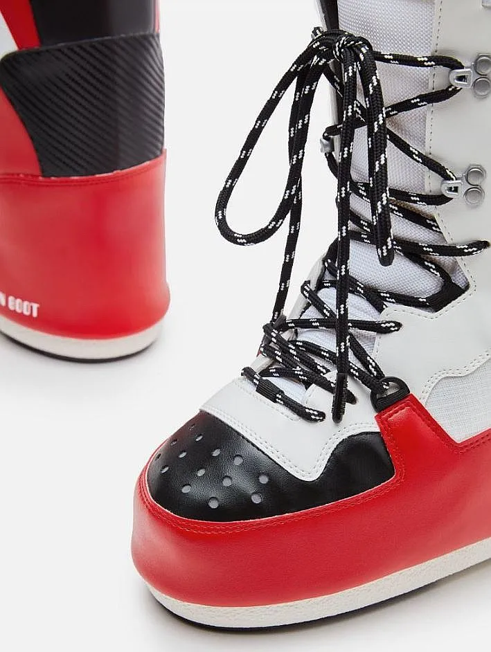 shoes Tecnica Moon Boot Icon Sneaker Hi - White/Red/Black