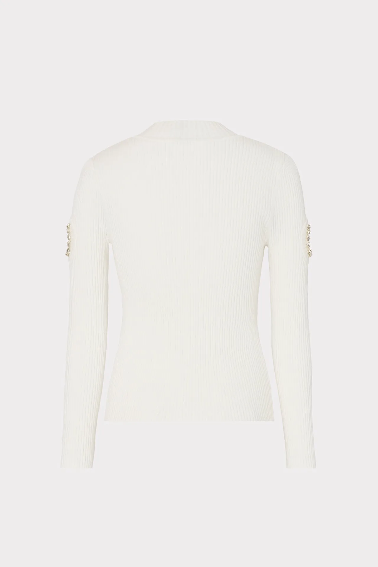 Shoulder Cut Out Knit Mock Neck