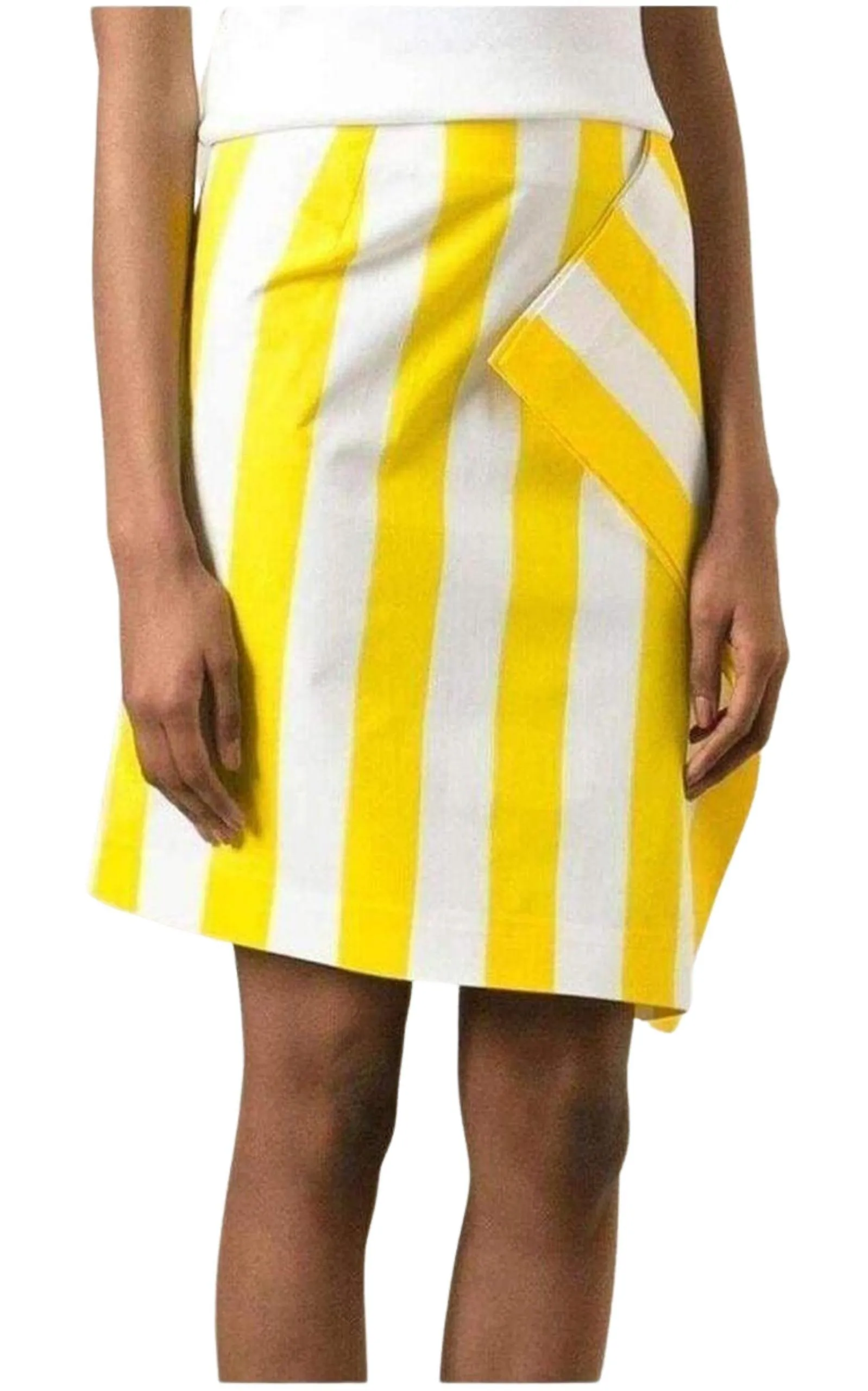 Side Flat Striped Skirt