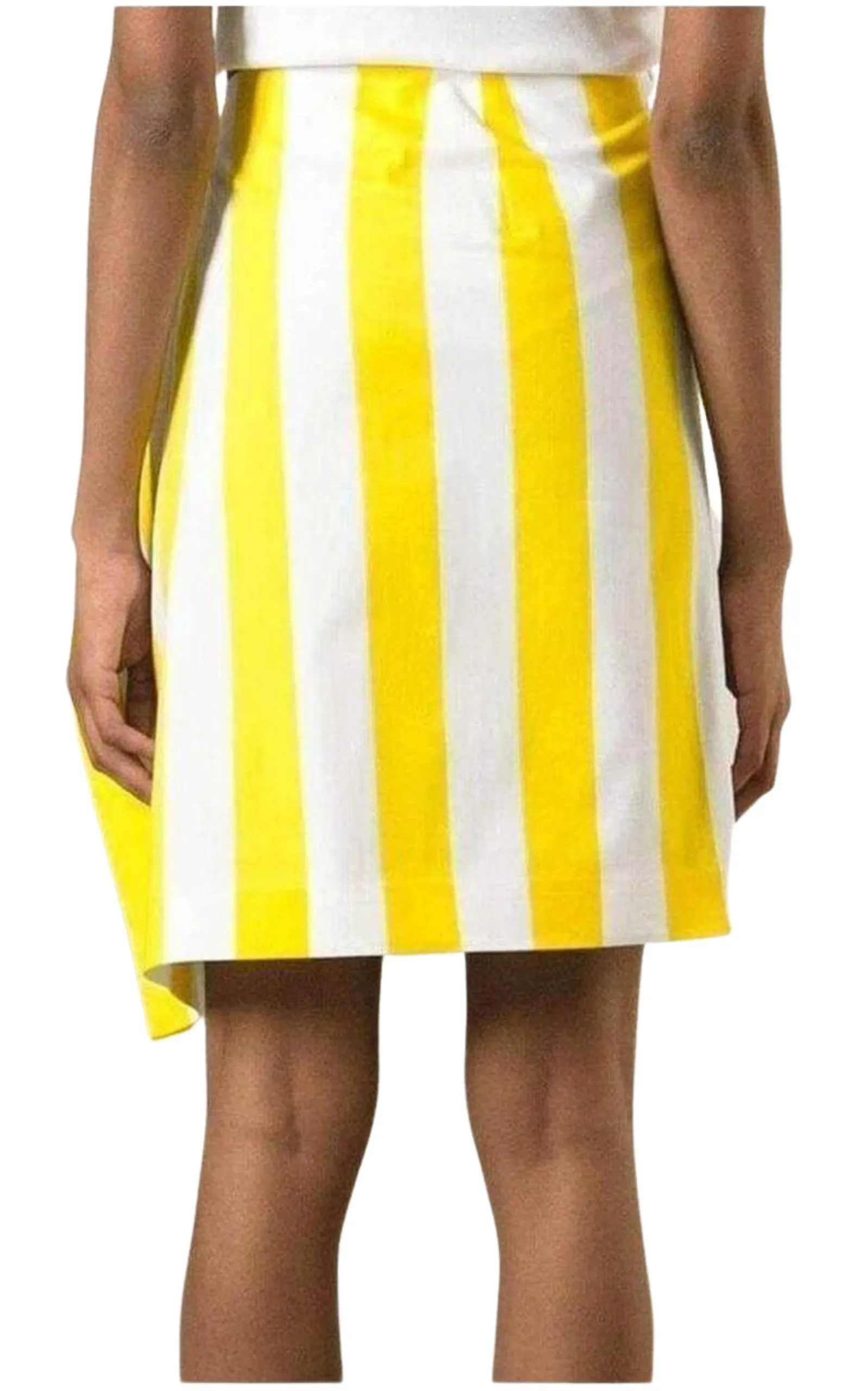 Side Flat Striped Skirt