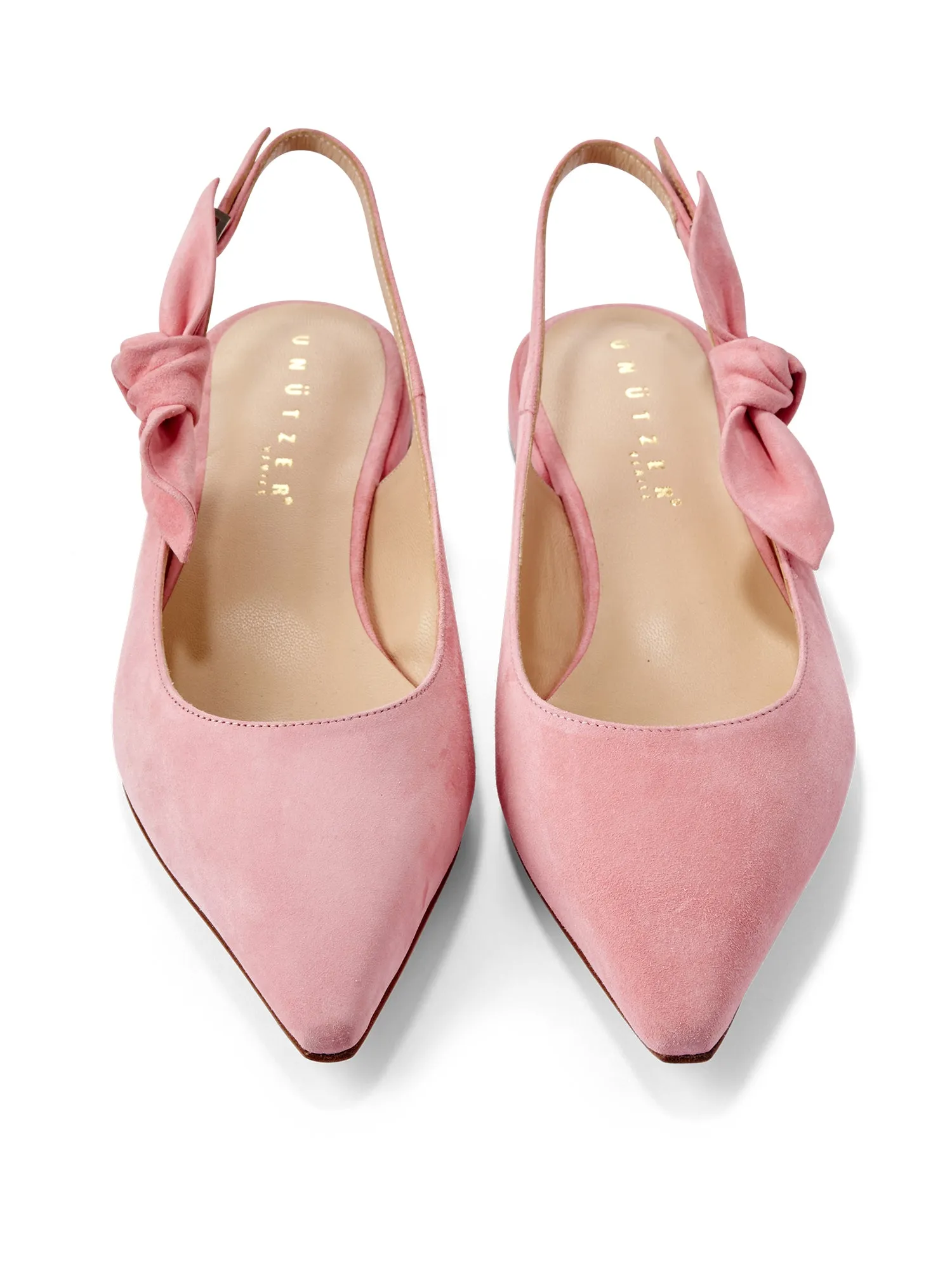 Silke Suede Side Bow Flat