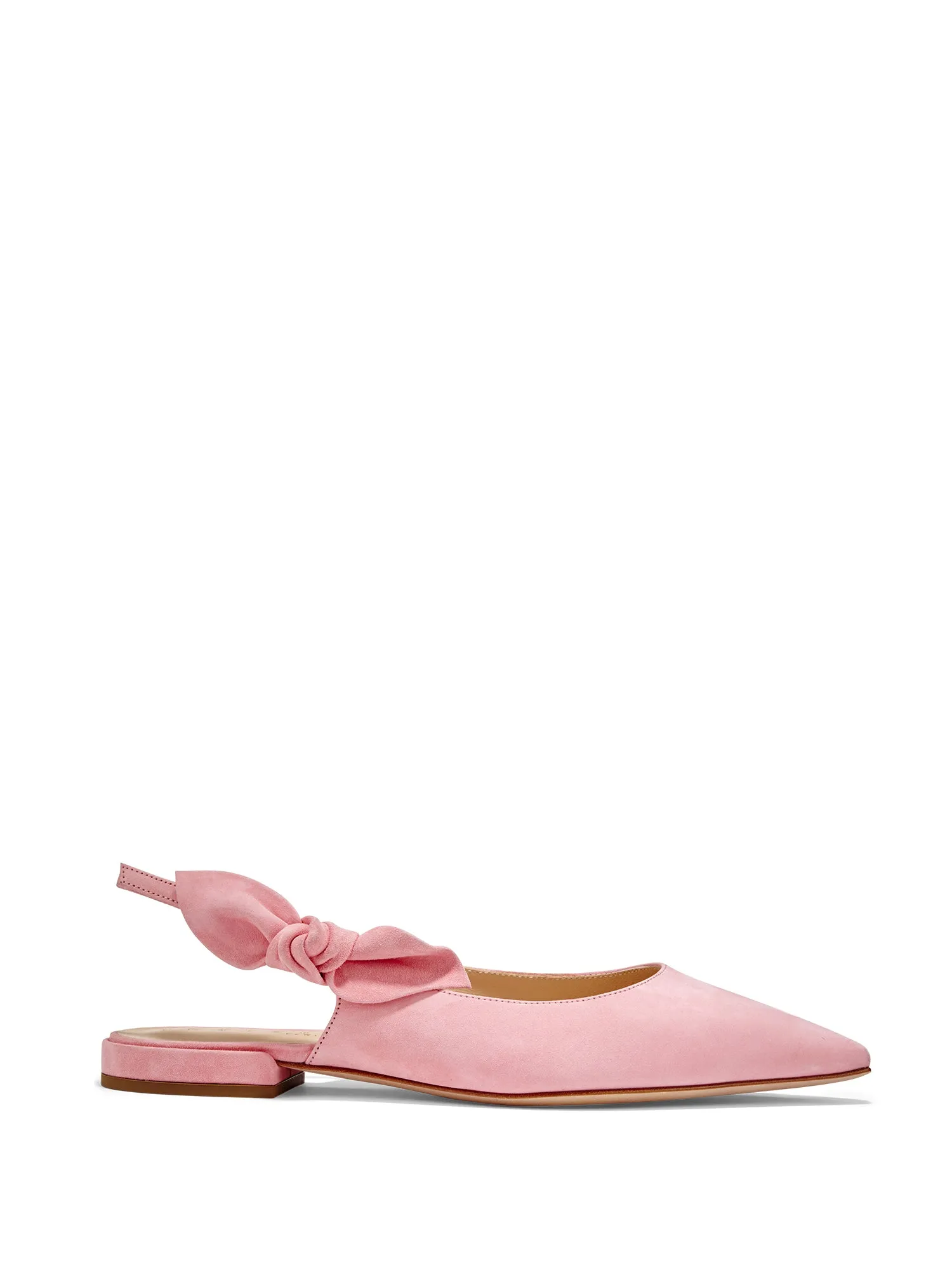 Silke Suede Side Bow Flat