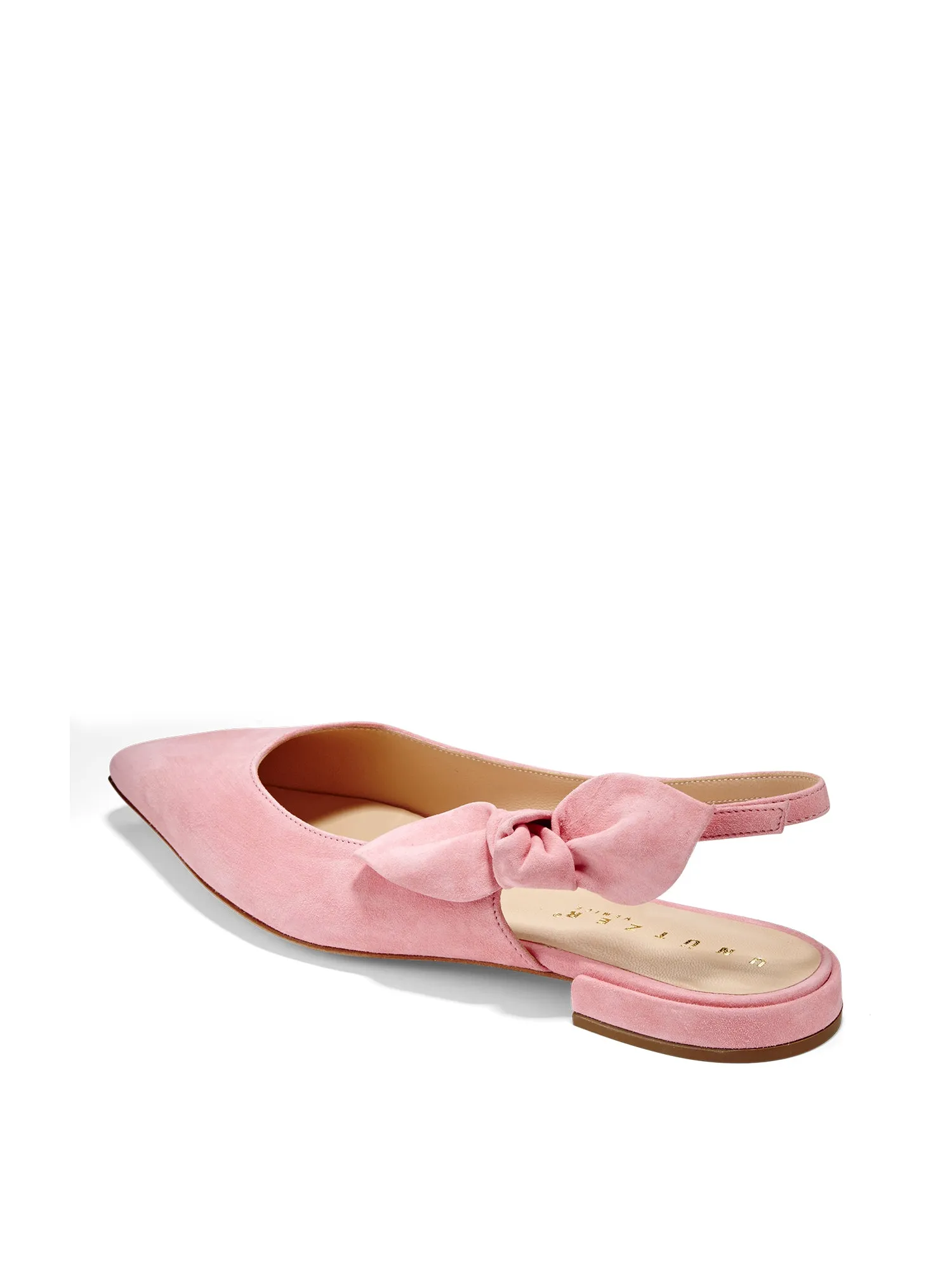 Silke Suede Side Bow Flat