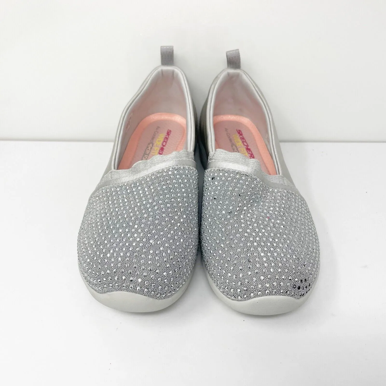 Skechers Womens Arya 104110W Gray Running Shoes Sneakers Size 6.5