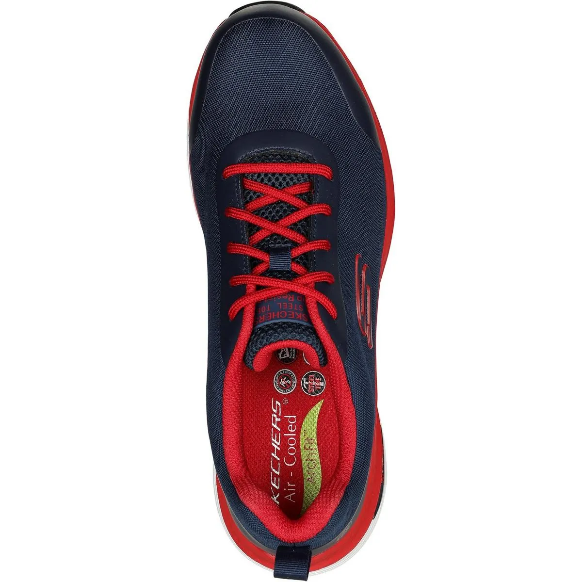 Skechers Workwear Arch Fit Sr Ringstap Safety Trainer Navy/Red