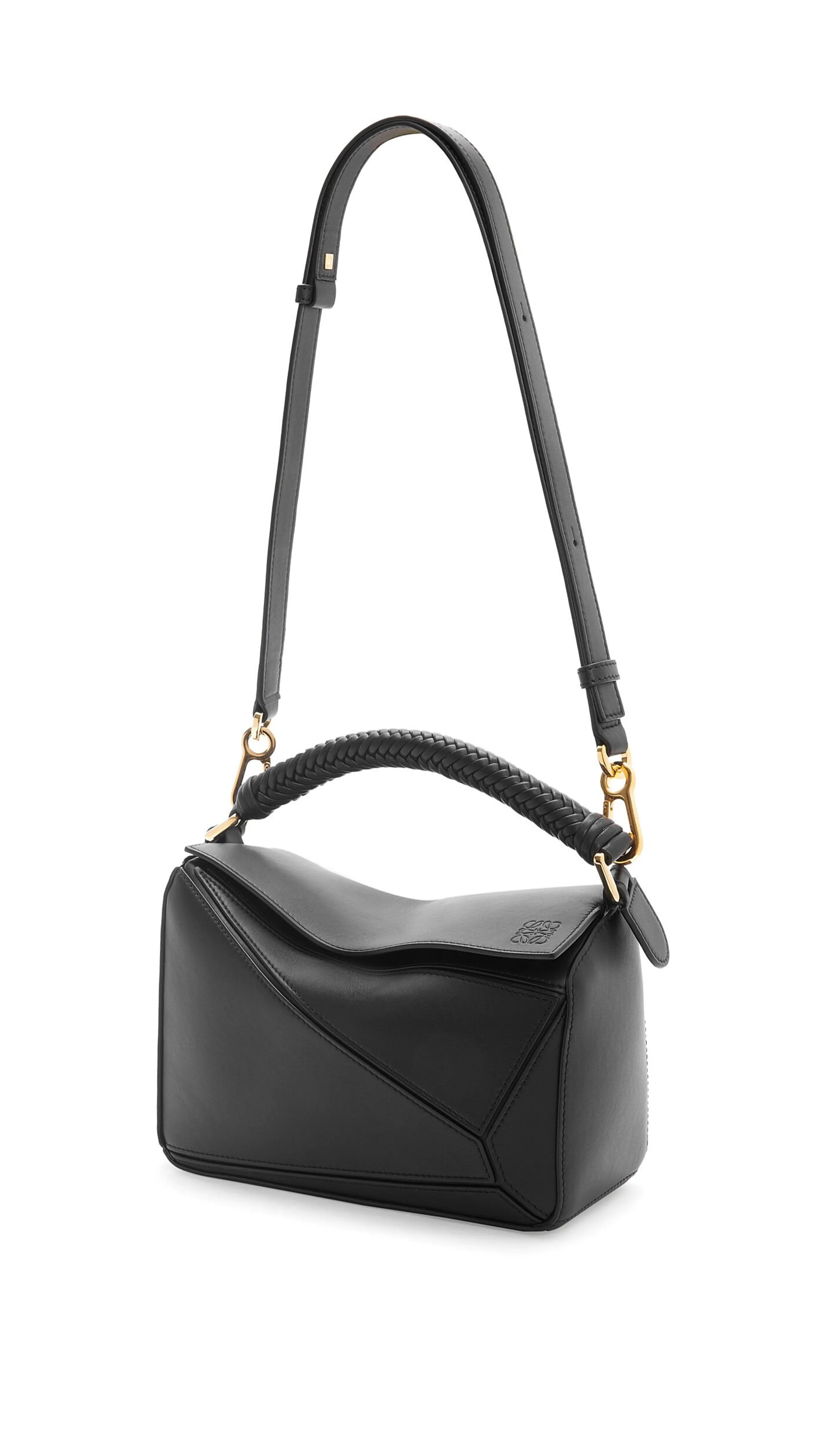 Black Small Mellow Calfskin Puzzle Bag